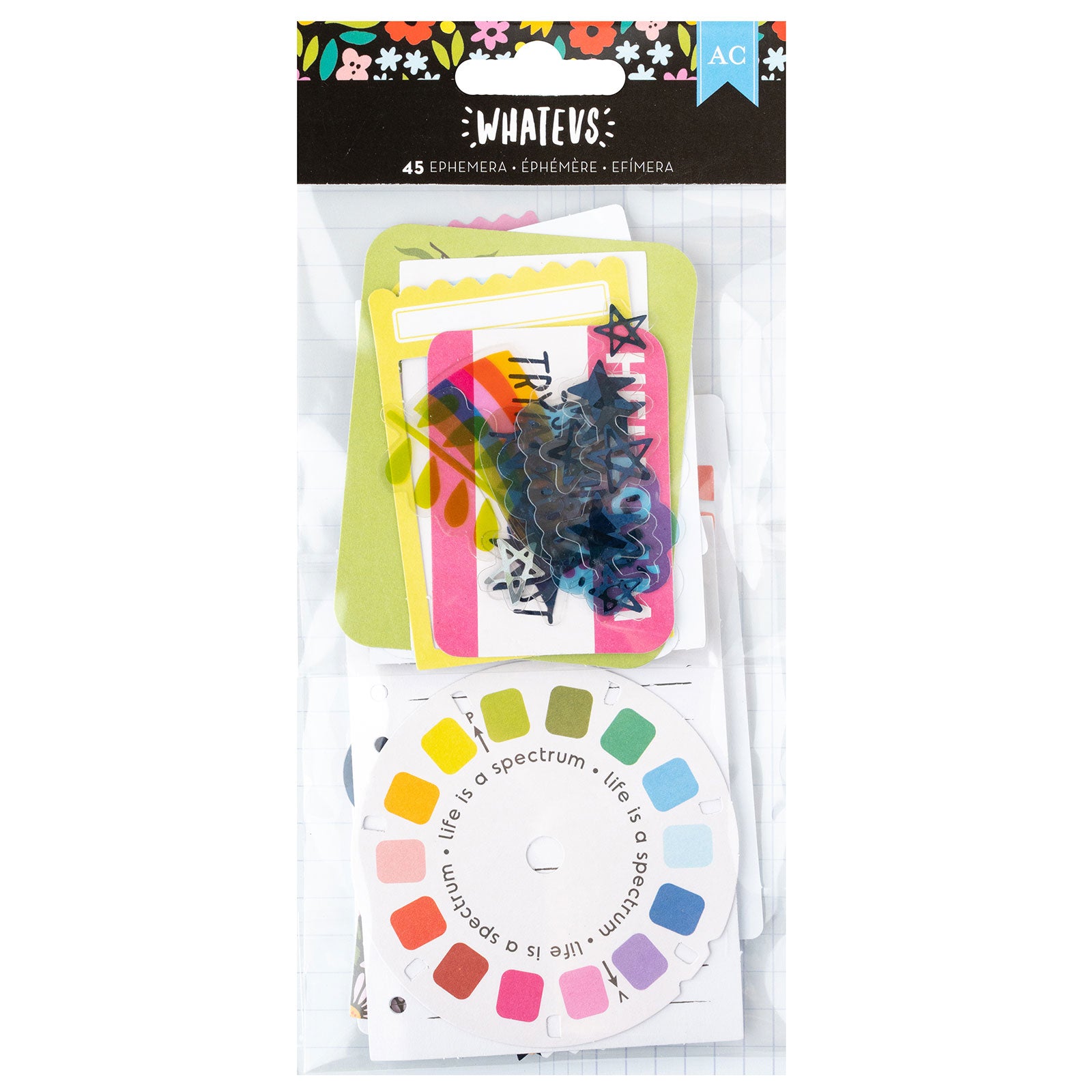 American Crafts Whatevs Journaling Ephemera Icon Die Cut Shapes Set