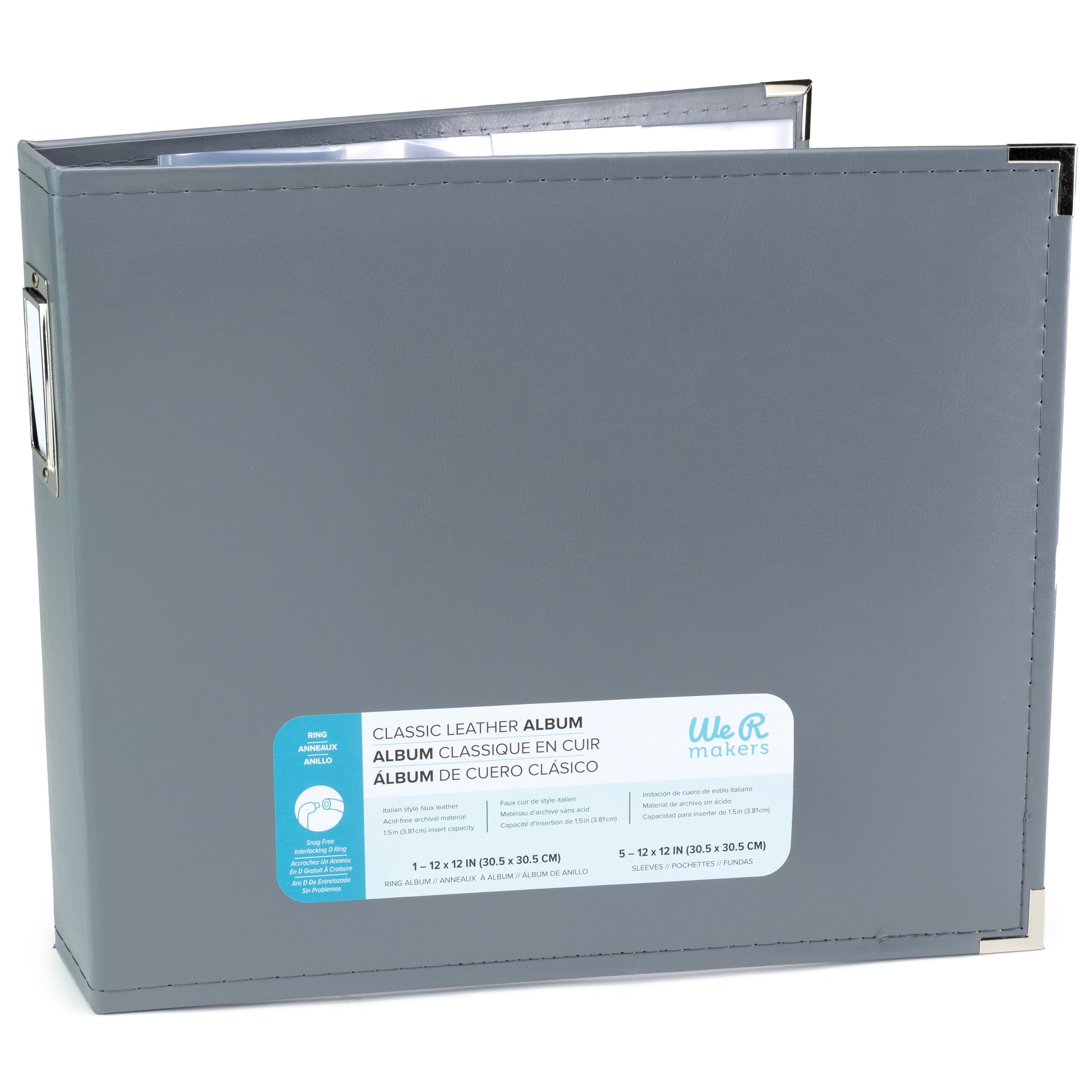 We R Makers 12x12" Faux Leather D-Ring Photo Album