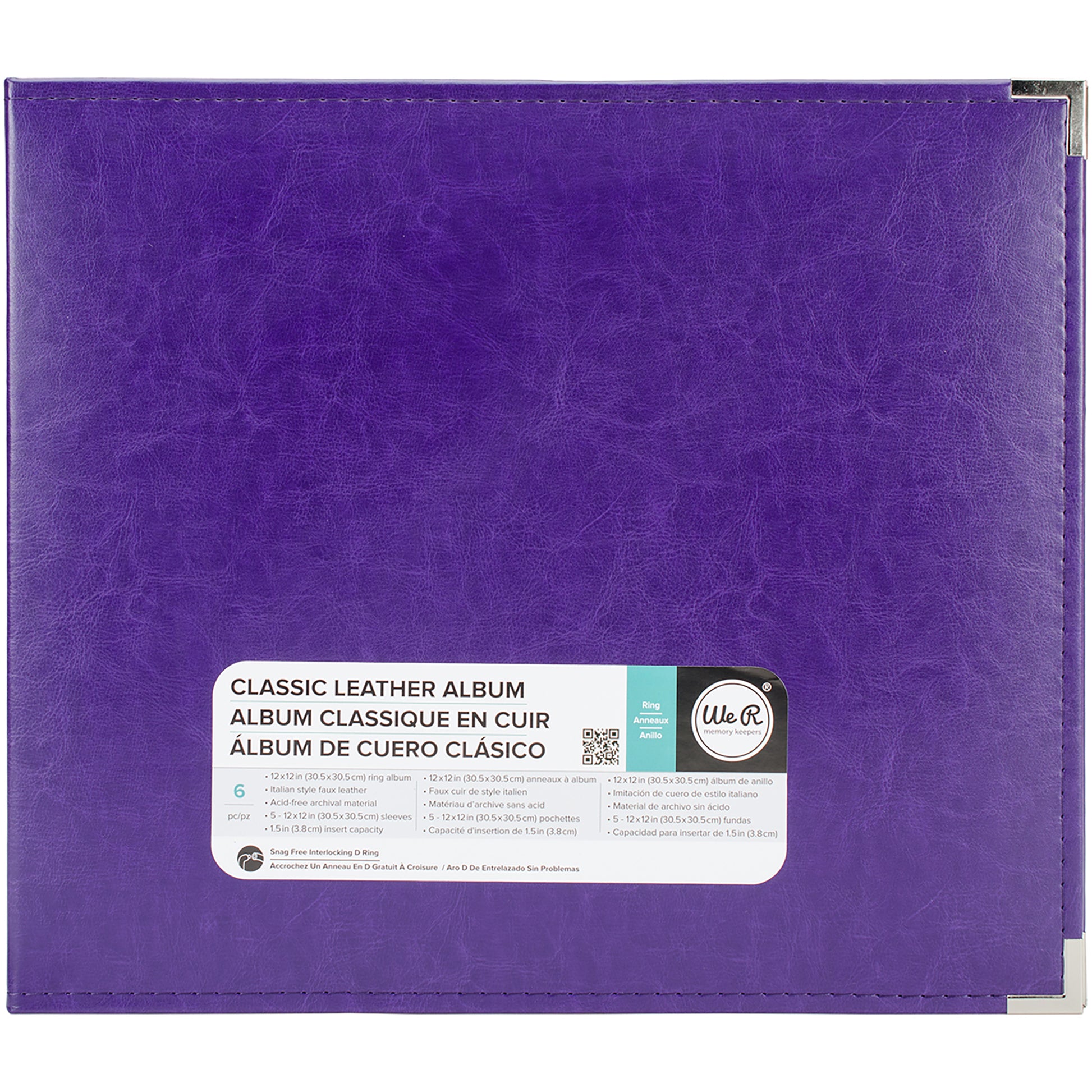 We R Makers 12x12" Faux Leather D-Ring Photo Album