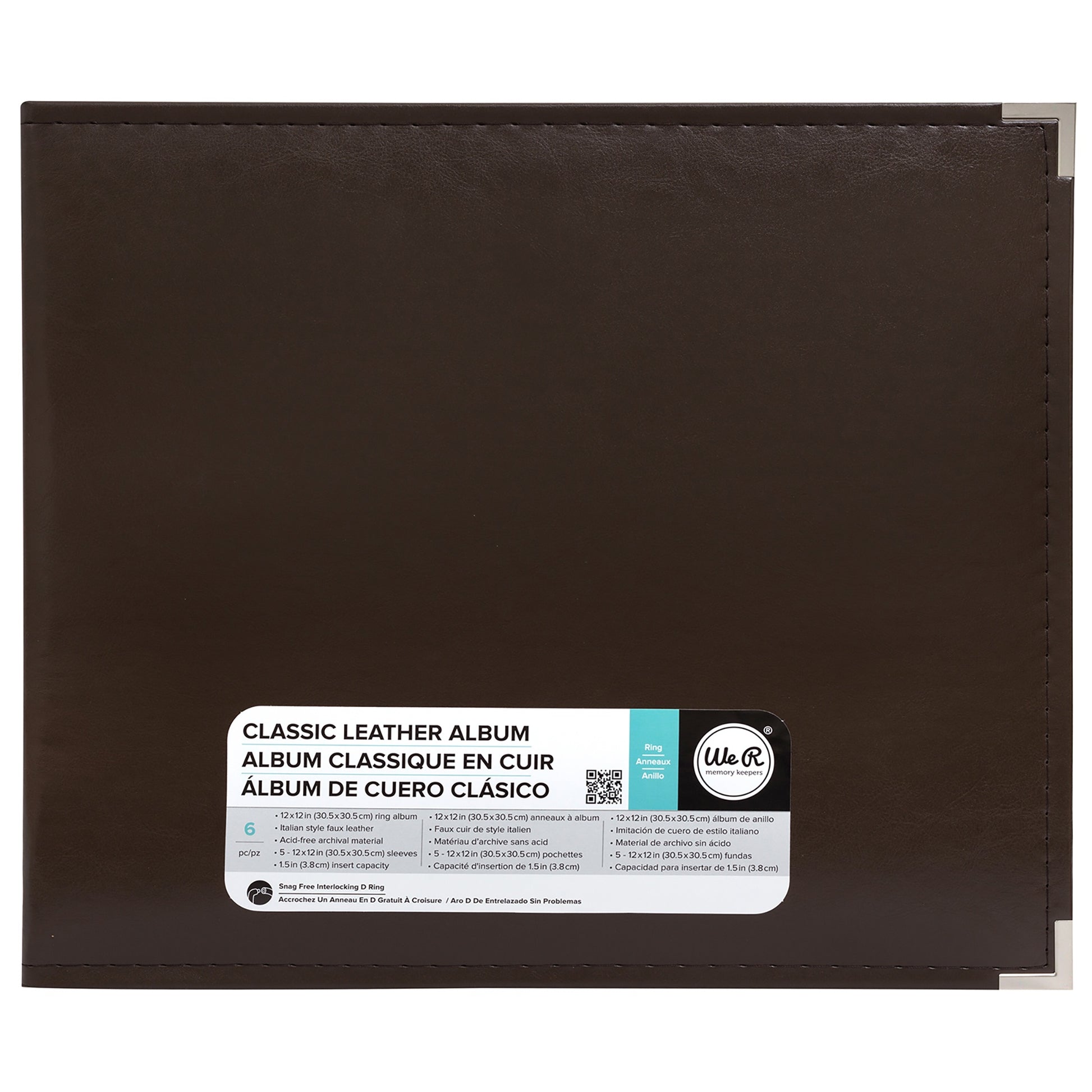We R Makers 12x12" Faux Leather D-Ring Photo Album
