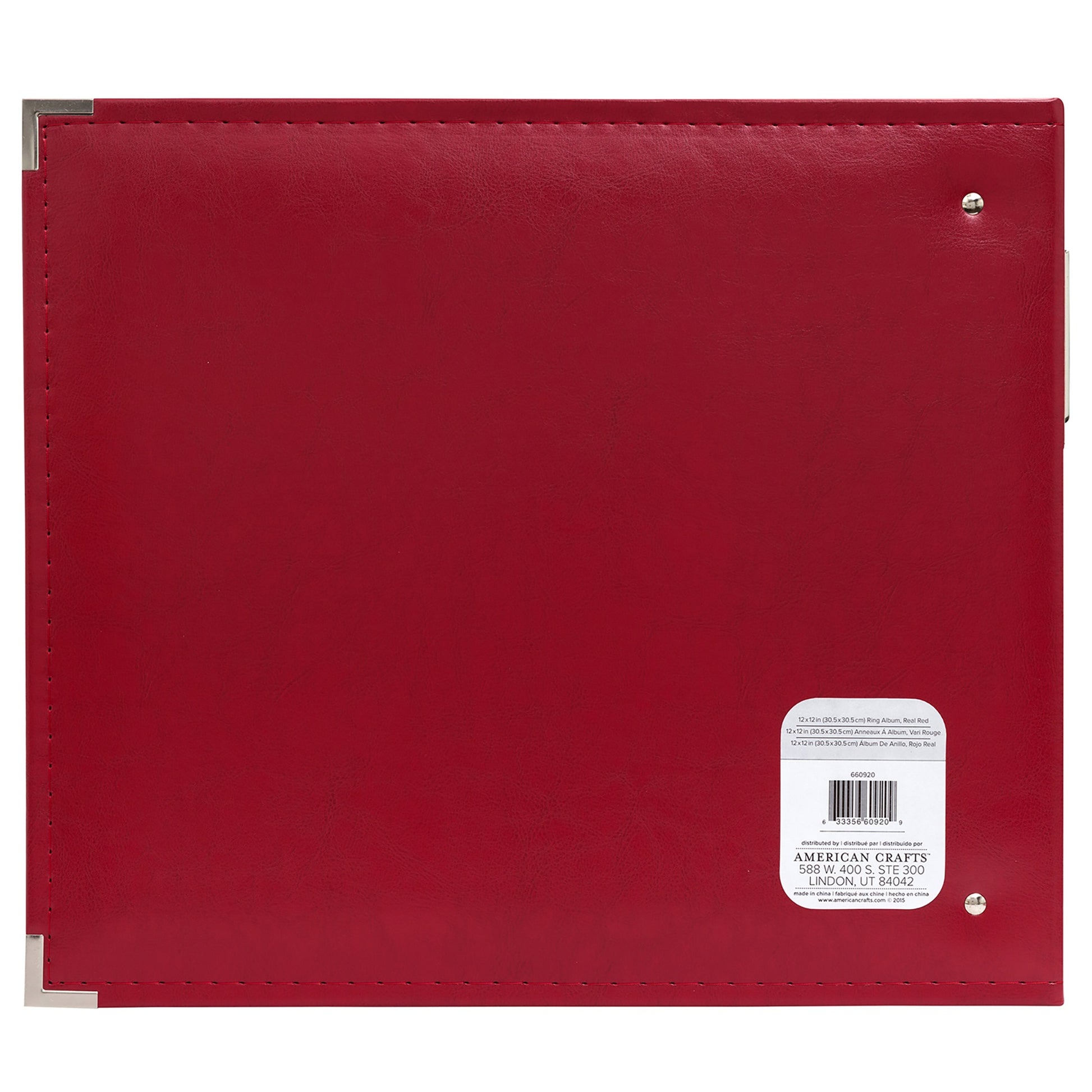 We R Makers 12x12" Faux Leather D-Ring Photo Album