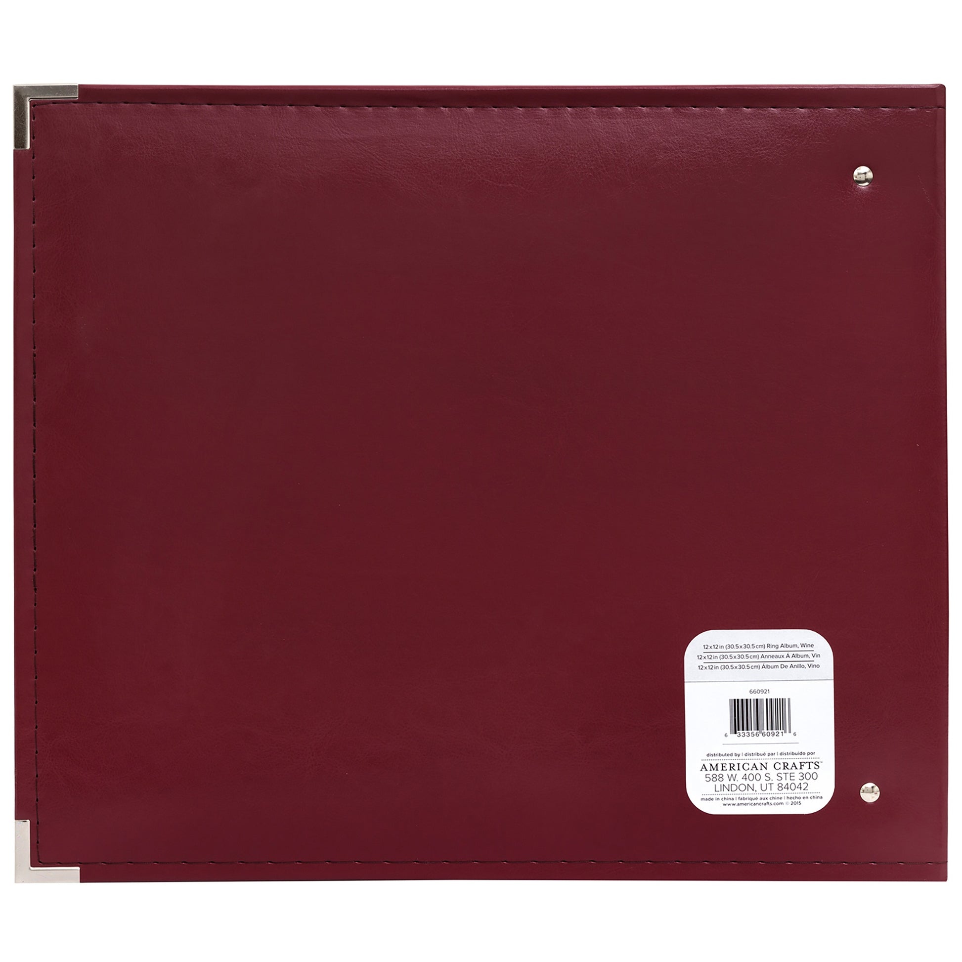 We R Makers 12x12" Faux Leather D-Ring Photo Album