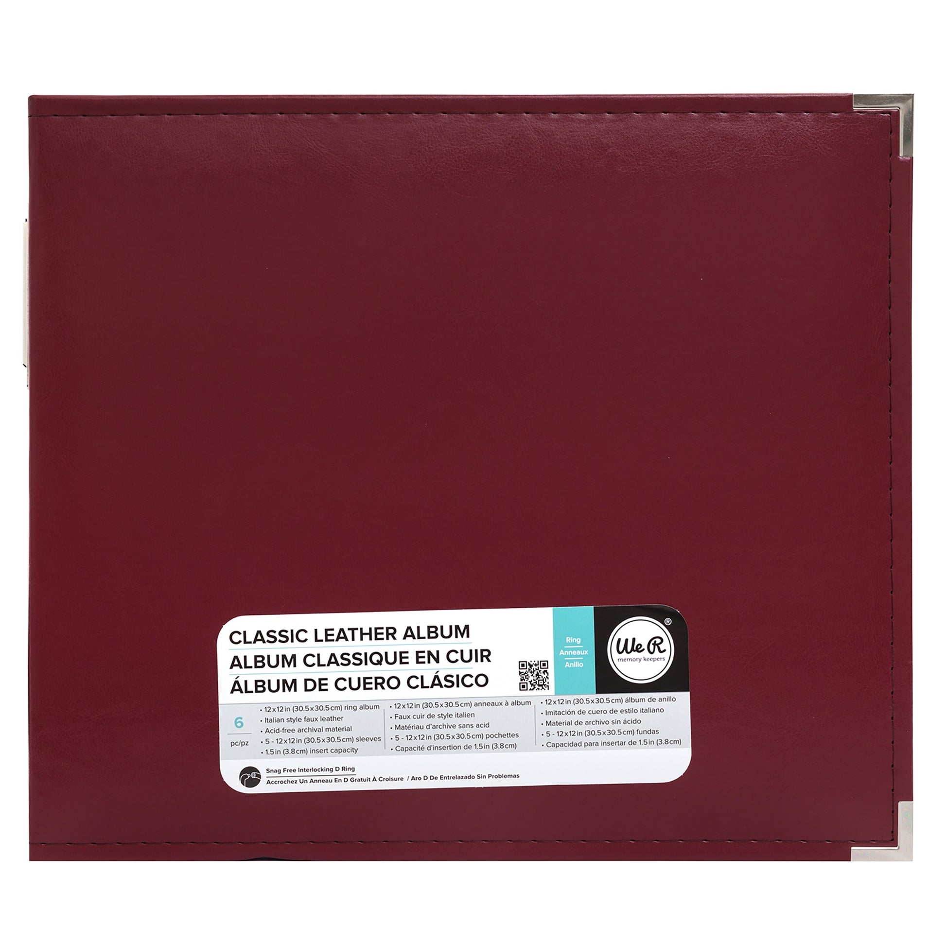 We R Makers 12x12" Faux Leather D-Ring Photo Album