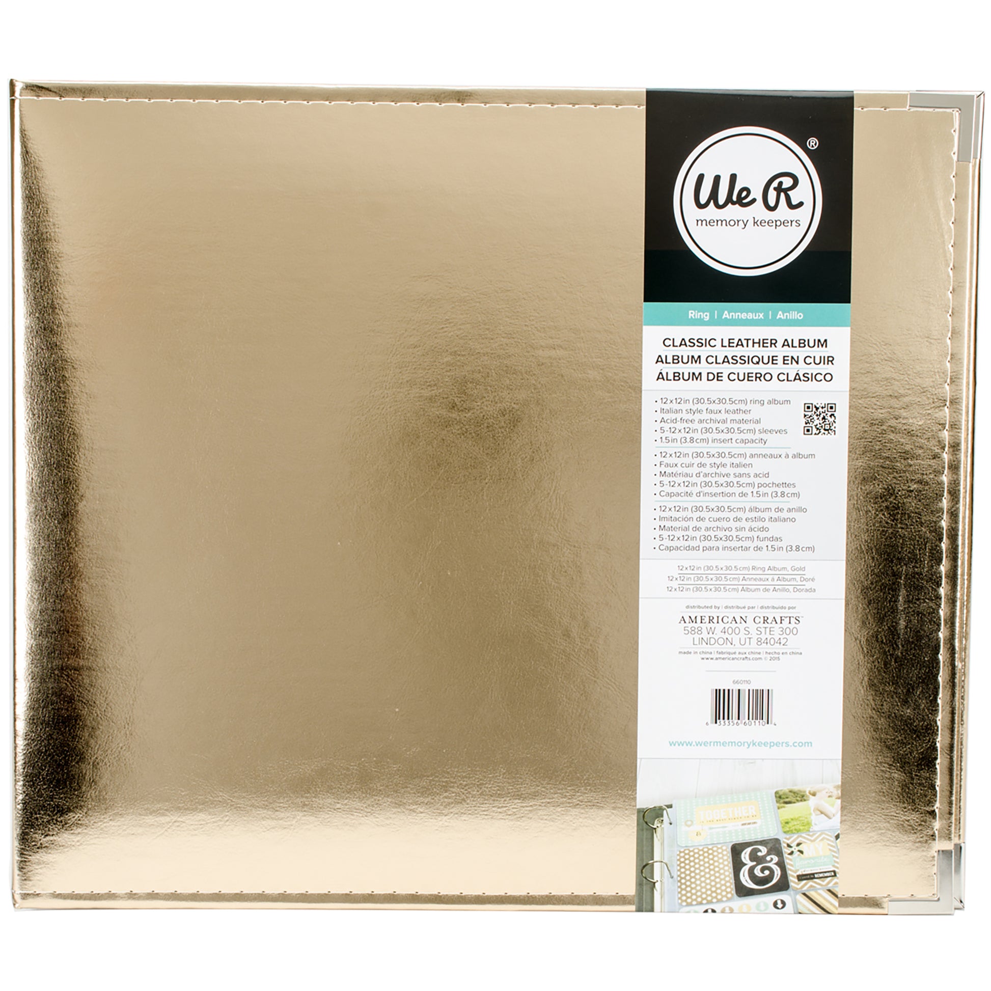 We R Makers 12x12" Faux Leather D-Ring Photo Album