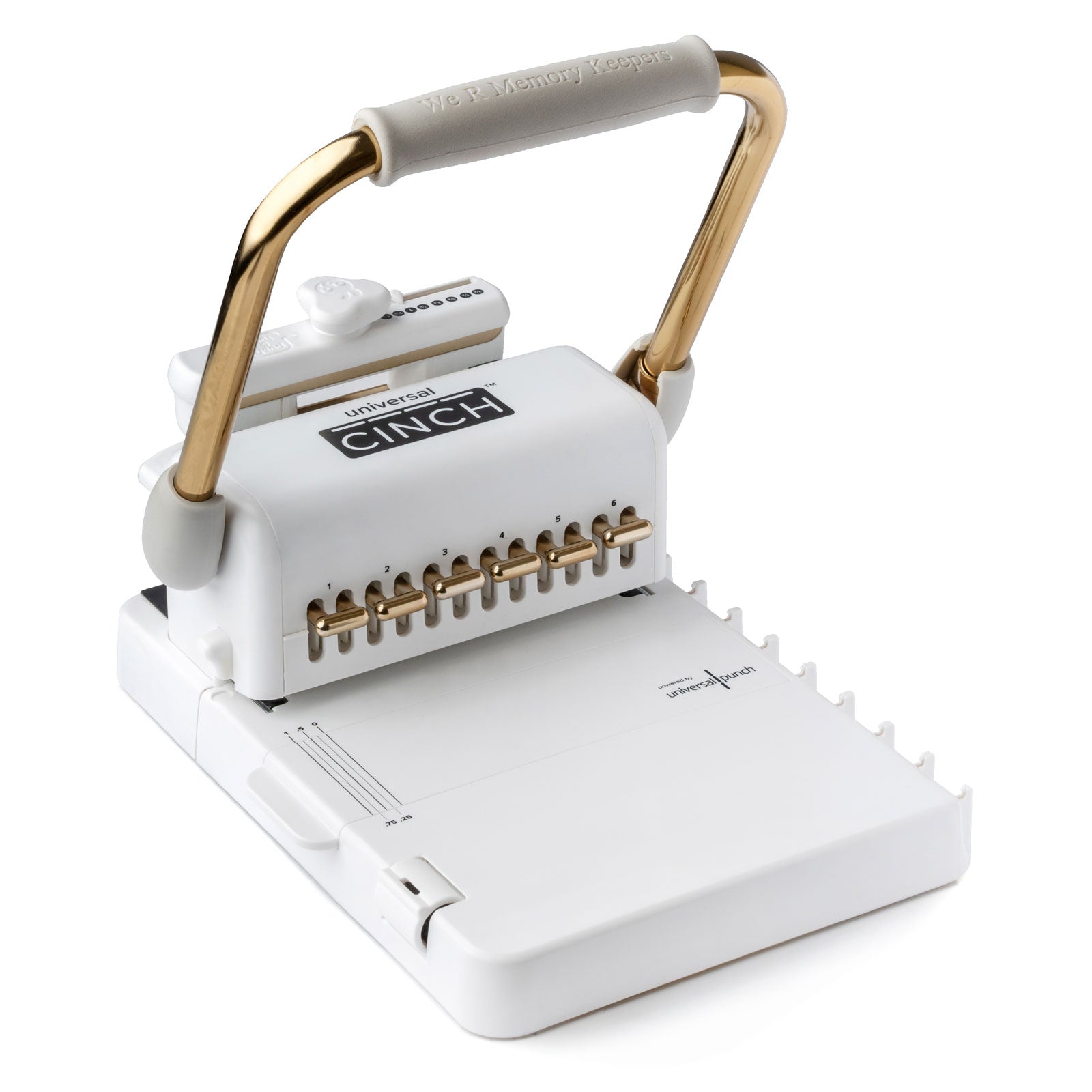 Side view of We R Makers Universal Cinch Book Binding Machine