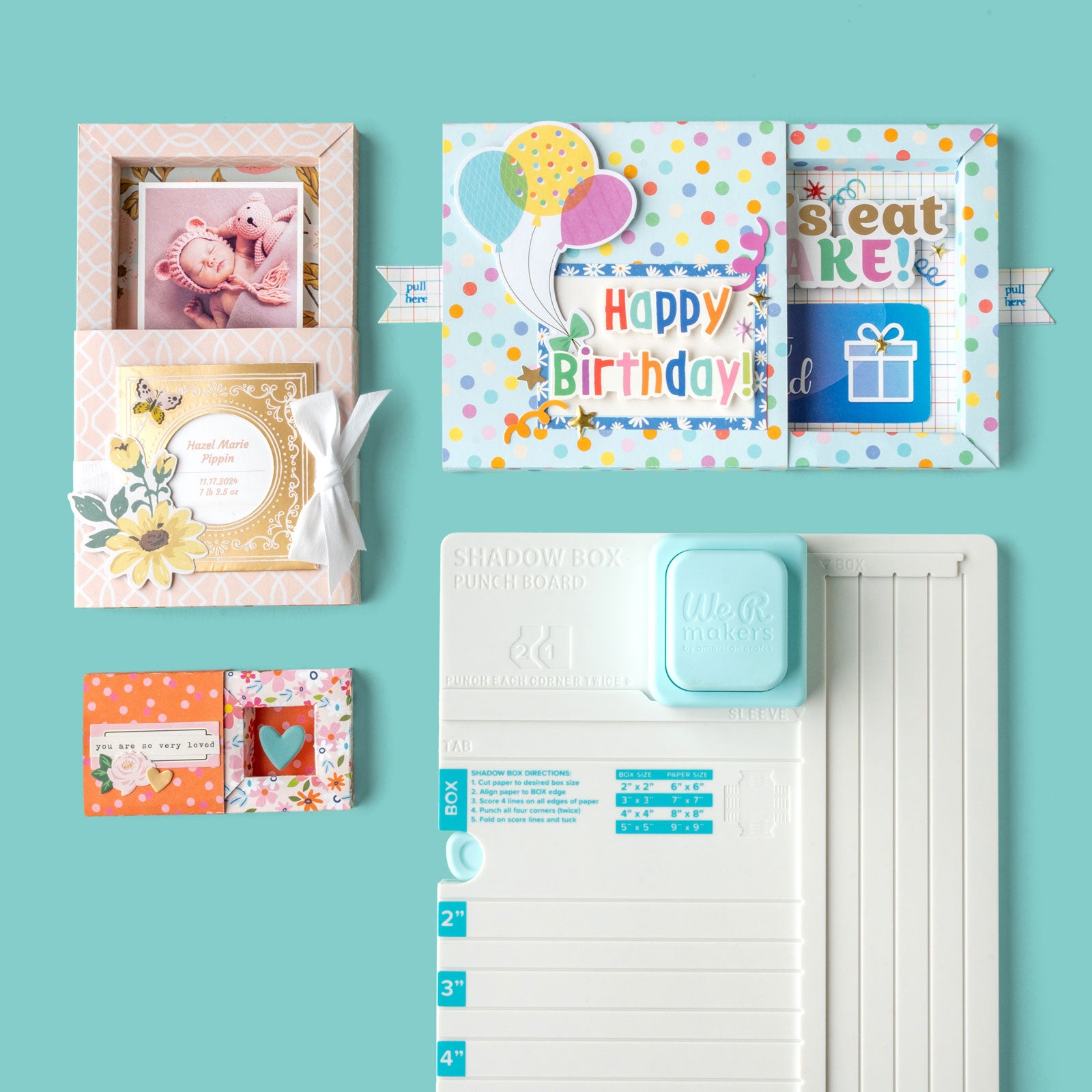 We R Makers Shadow Box Punch Board