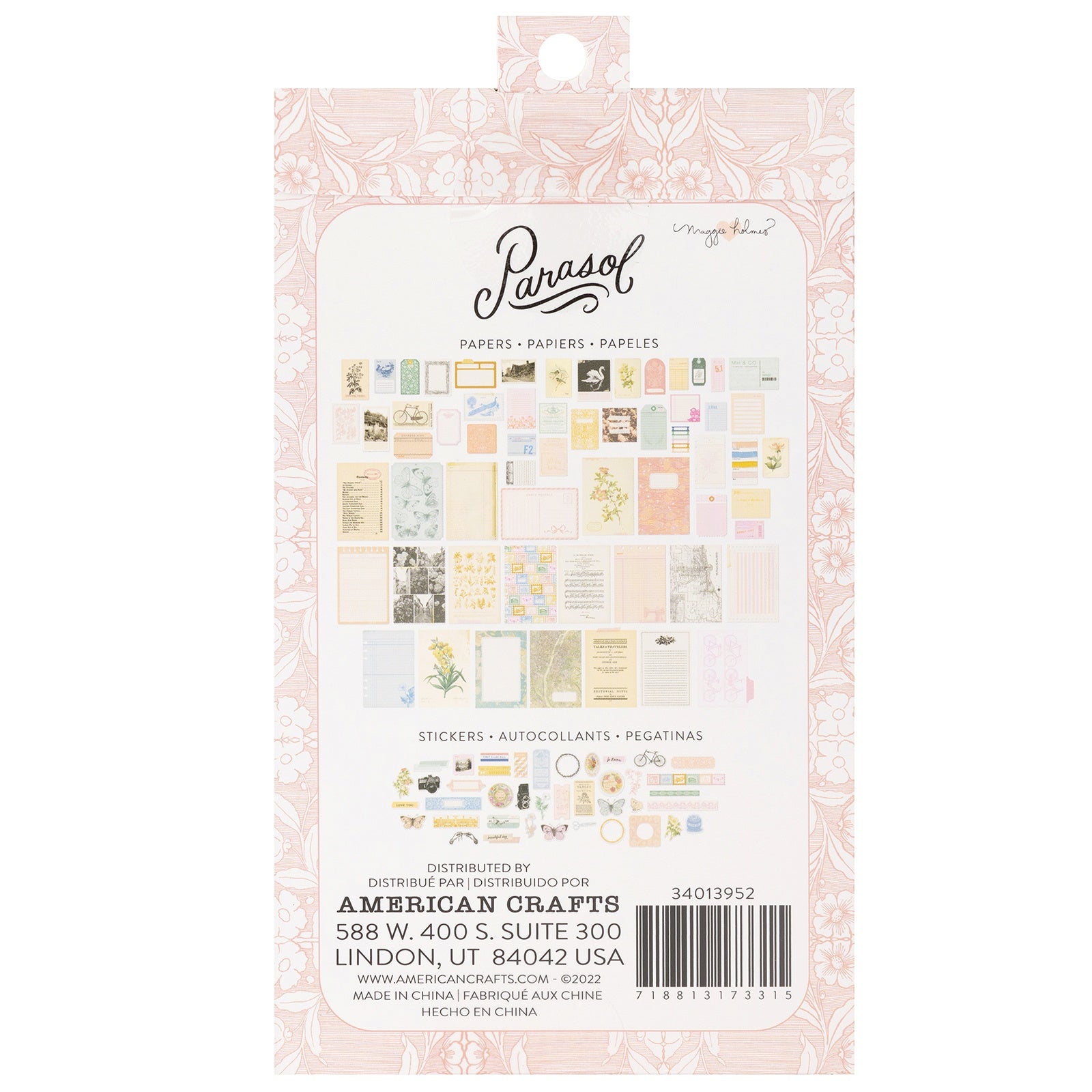 Maggie Holmes Parasol Paperie Pack 200 Pack-Paper Pieces & Washi Stickers