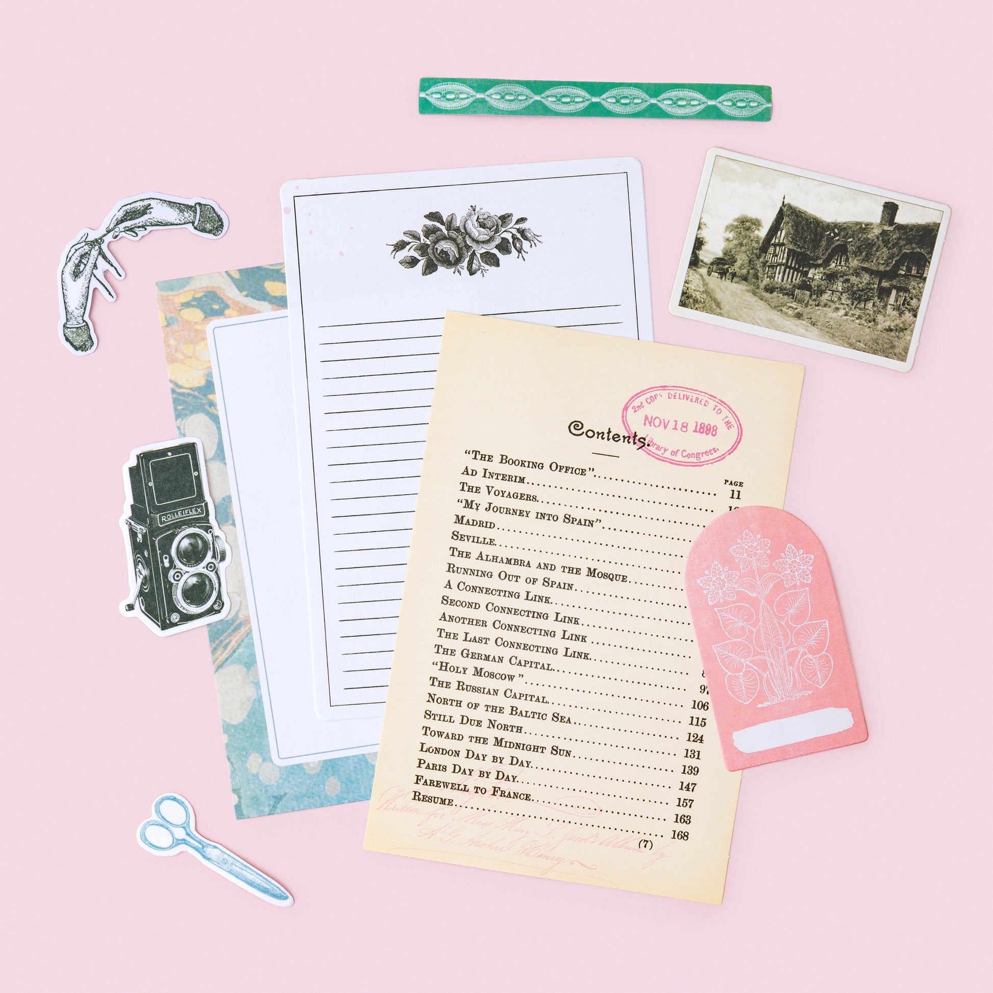 Maggie Holmes Parasol Paperie Pack 200 Pack-Paper Pieces & Washi Stickers