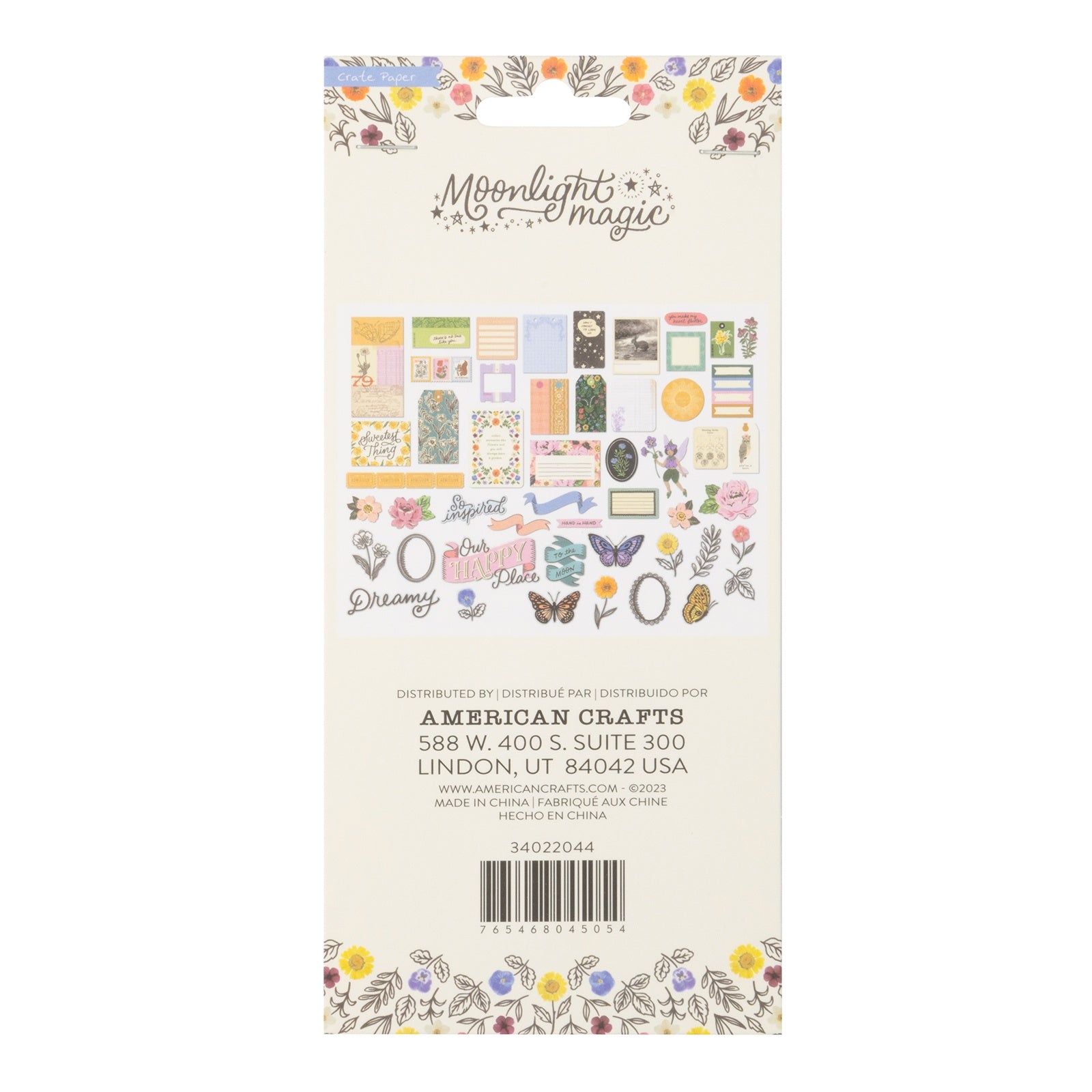 Crate Paper Moonlight Magic Ephemera Journaling Acetate Die Cuts