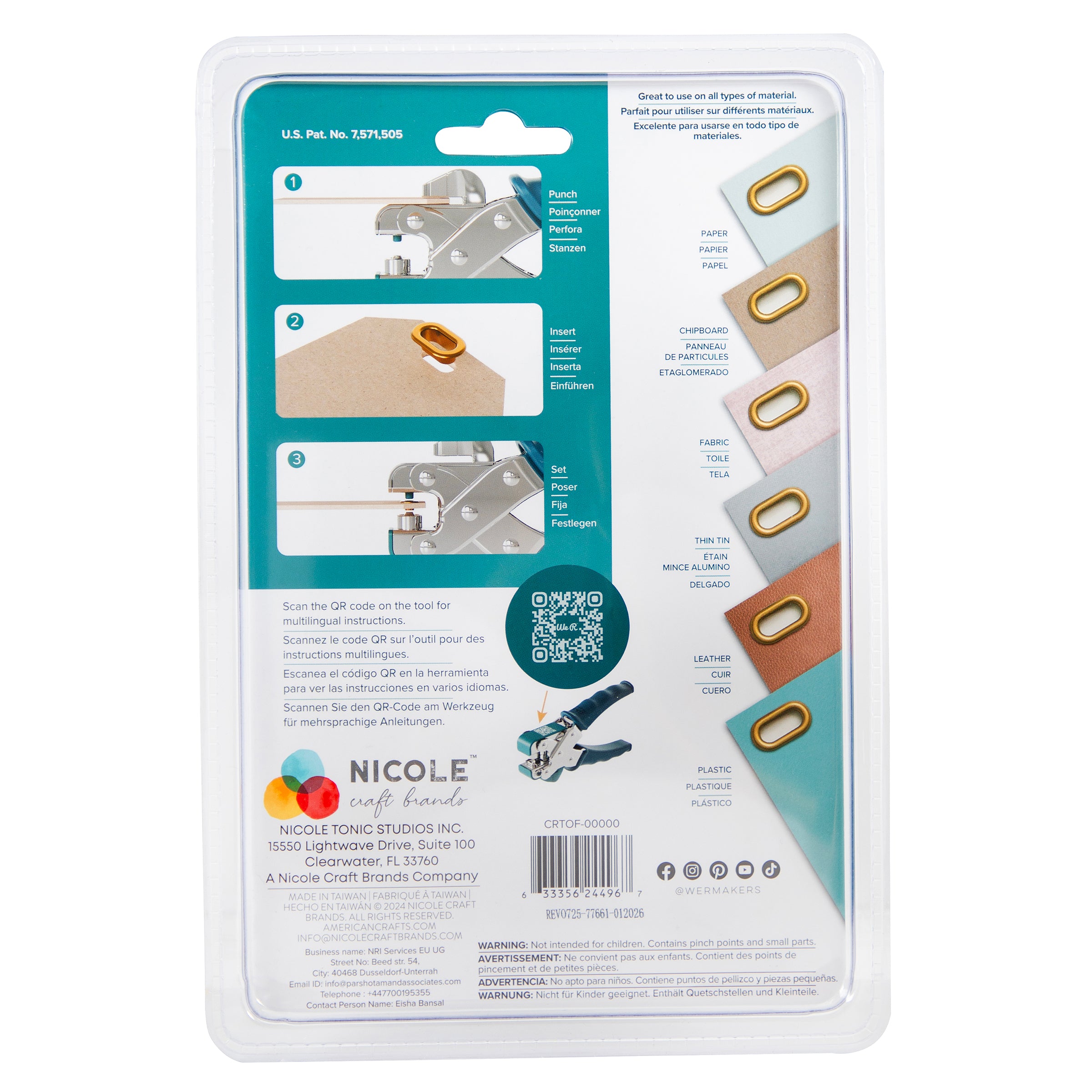 We R Makers Oval Crop-A-Dile Punch and Eyelet Setter